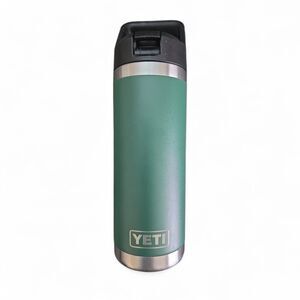YETI Rambler 18oz Bottle, Insulated, Stainless Steel with Straw Cap Canopy Green